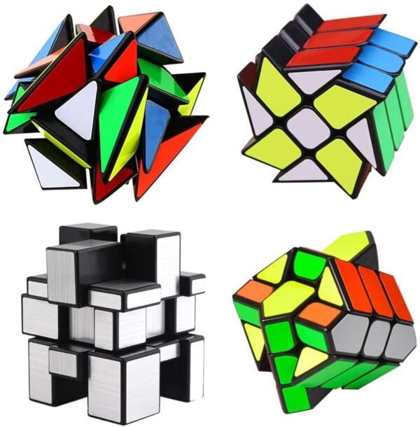 4-Pack YJ Cube Set - Included 3x3 YJ Fluctuation Angle Puzzle Cube
