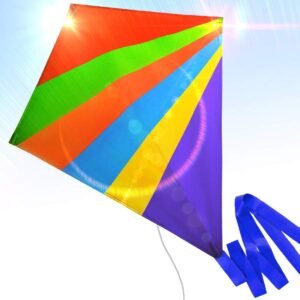Easy to Fly Nylon Diamond Kite for Kids and Adults Great for