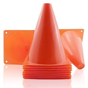 Agreatca 10 pcs Marker Bucket7 Inch Plastic Traffic ConesMultipurpose Construction Theme Party