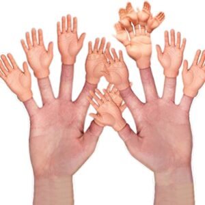 Pack of Ten Finger Hands Finger Puppets with Five 5 Finger Hands
