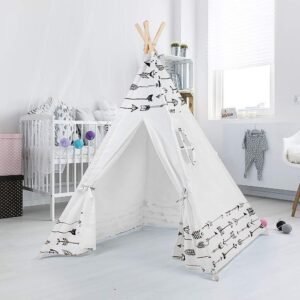 JUNHE Kids Teepee Tent for Kids with Carry Case Kids Foldable Play