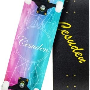 ANDRIMAX Skateboards-Complete Skateboards for Beginners Kids Boys Girls Adults Youth-Standard Skateboards 31x8