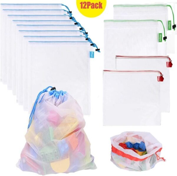Whispex Toy Storage & Organization Mesh Bags Set of 128 Large 2
