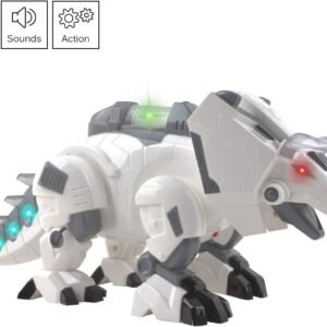 Vokodo Triceratops Robot Walking Dinosaur With Lights And Sounds Interactive Play Kids