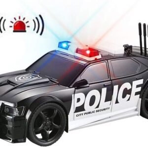 YEAM Police Car Toy Plastic Pursuit Rescue Vehicle with Sirnes Sound and