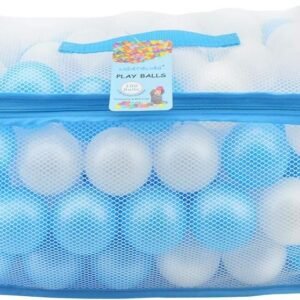 Lightaling 100pcs White & Blue Ocean Balls & Pit Balls Soft Plastic