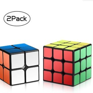 ROXENDA Speed Cube Set, Magic Cube Set of 2x2x2 3x3x3 Cube Smooth