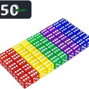 50 Pack -Dice Set 6 Sided dice Game 16mm Dice for Board