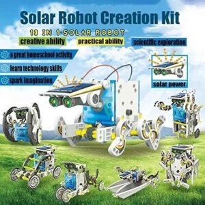 qiaoniuniu Science Kit for Kids STEM Toys Tinker 13-in-1 Solar Robot Building