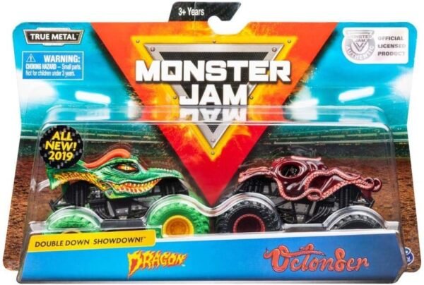 Monster Jam, Official Dragon vs. Octon8er Die-Cast Monster Trucks, 164 Scale, 2