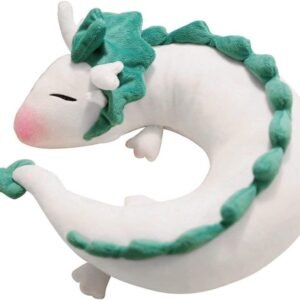 YOUDirect Anime Cute White Dragon Neck Pillow U-shaped Travel Pillow- Doll Plush