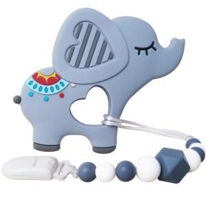 Baby Teething Toys Baby Teether Toys with Teether Pacifier Clip BPA-Free Molar