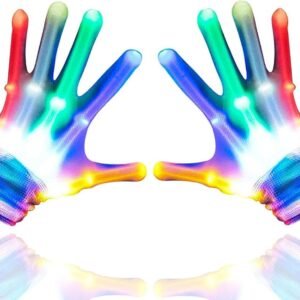 LED Cool Gloves, Carnival Light up Gloves - Extra Batteries