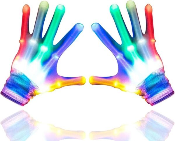 LED Cool Gloves, Carnival Light up Gloves - Extra Batteries