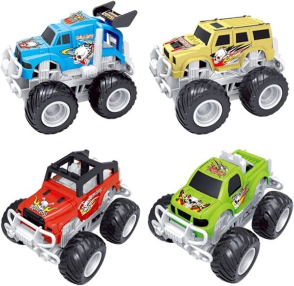 Liberty Imports Big Wheel 4x4 Friction Vehicles for Monster Trucks Stunt Stadium