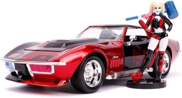 Jada Toys Hollywood Rides DC Comics Harley Quinn & 1969 Chevy Corvette