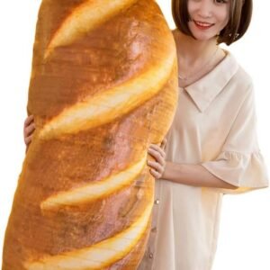 elfishgo 3D Simulation Bread Shape Pillow,Soft Butter Bread Food Plush Cushion Stuffed