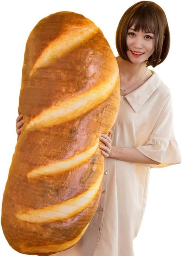 elfishgo 3D Simulation Bread Shape Pillow,Soft Butter Bread Food Plush Cushion Stuffed