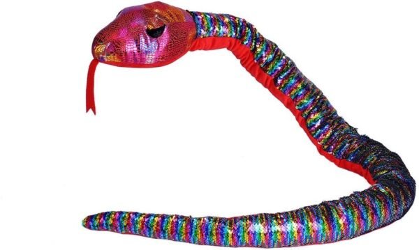 Wild Republic Sequin Snake Plush, Stuffed Animal, Plush Toy, Kids Gifts,54 Inches