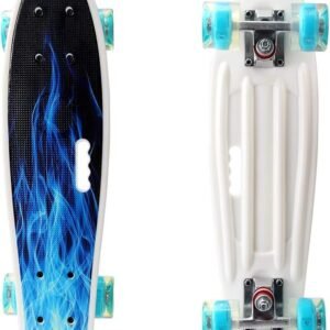 YF YOUFU 22/23 Inch Beginner Skateboard for Girls/Boys, Plastic Deck Cruiser Complete