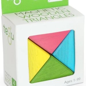 4 piece Tegu Magnetic Wooden Block Triangle Set - Tints