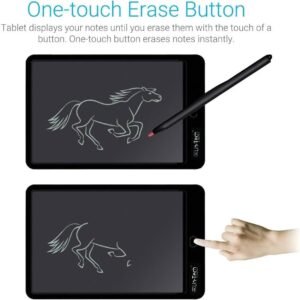 Un-Tech Ruffpad, Portable 10 Re-Writable LCD E-Pad, Paperless E-Writer with Stylus, Digital