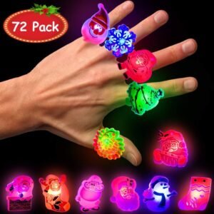 U-Goforst 2019 Christmas Party Favours - 72 pcs Christmas LED Ring Light