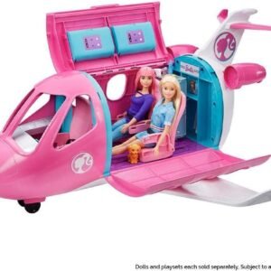 Barbie Dreamplane Transforming Playset with Reclining Seats and Working Overhead Compartments, Plus