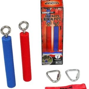 Slackers 8 Two Piece Ninja Pipe Set, One Size, Red/Blue