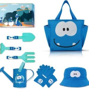 Colwelt Kids Gardening Tool Set, 7Pcs Childrens Gardening Set with Child Safe