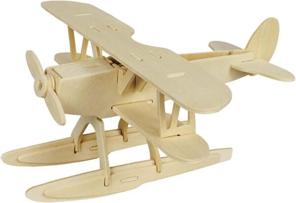DIY Hydroplane Wooden Puzzle 3D Toy Kit Creative Puzzle Model Kits 28-Piece