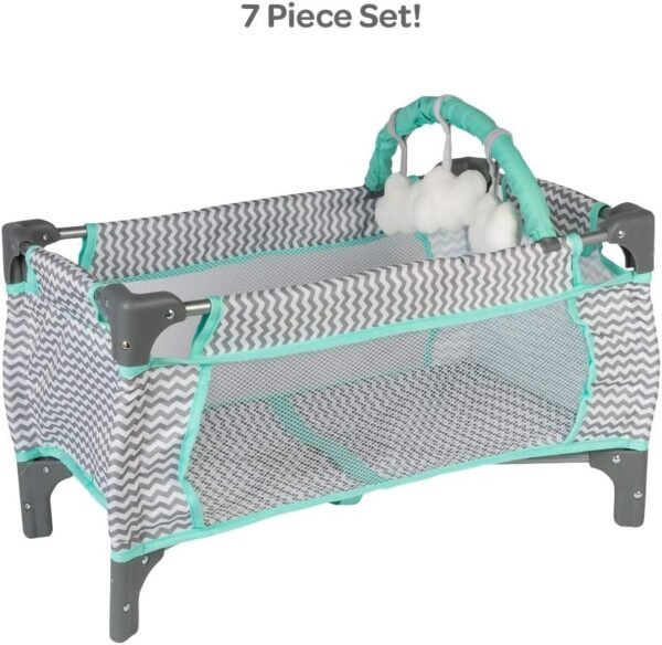 Adora Baby Doll Crib Zig Zag Deluxe Pack N Play, Fits Dolls