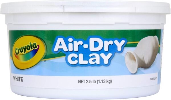 Crayola Air Dry Clay 2.5 Lb Bucket, White Kit Toy