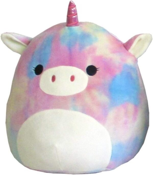 Squishmallow Kellytoy 8 Esmeralda The Rainbow Tie-Dye Unicorn- Super Soft Plush Toy