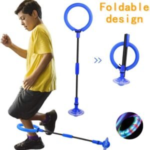 QMOEH Skip It Ball, Foldable Skip It Ankle Skipit Toy with Backpack,