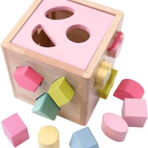 Babe Rock Shape Color Sorter Toddler Toy - Wooden Toddler Toy Color