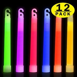 Max Fun 6 Inches 12PCS Glow Sticks Bulk Glow in The Dark