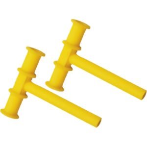 Chewy Tubes Sensory Teether - Yellow - 2 Count Kit