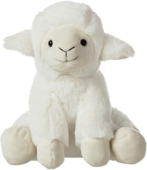 charaHOME Plush Lamb Sitting Lovely Creamy White Stuffed Animal, Soft Cuddly, Perfect