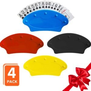 SanRocFun Playing Card Holders Plastic Hands Free Standing Plastic Playing Card Holder