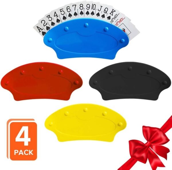 SanRocFun Playing Card Holders Plastic Hands Free Standing Plastic Playing Card Holder