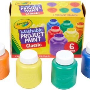 Crayola Washable Kids Paint, 6 Count, Kids At Home Activities, Painting Supplies,