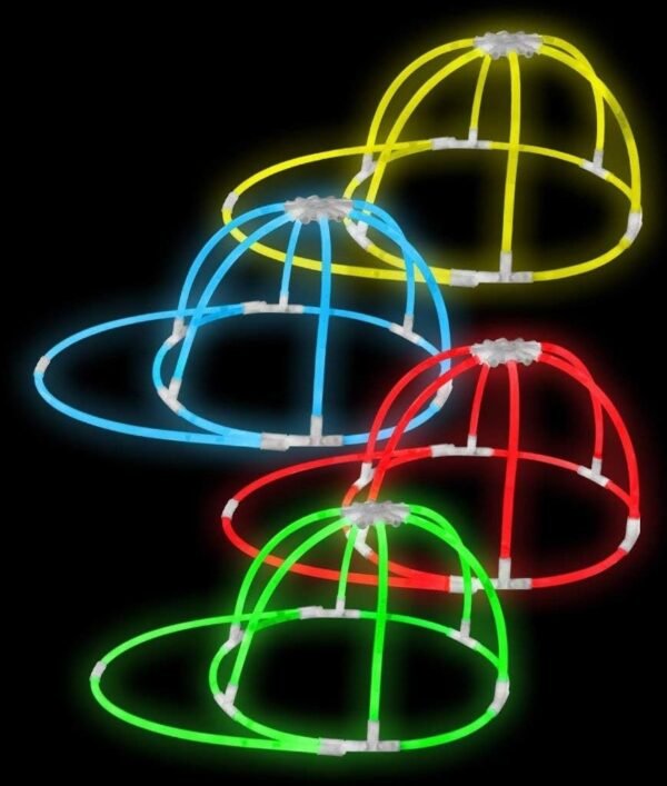 Fun Central 4 Pieces - Glow in The Dark Cap in Bulk