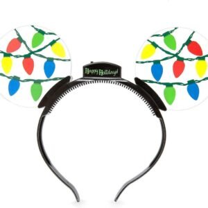 Disney Parks Mickey Mouse Holiday Animated Glow Light-up Ears Headband