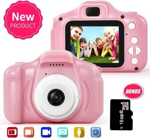 YAPENG Kids Camera, 1080P FHD Video 4X Digital Zoom Toy Camera with
