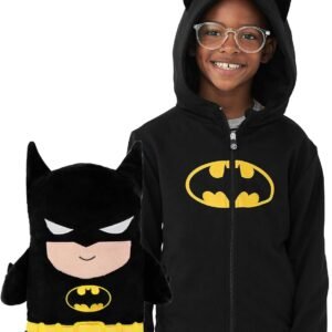 Cubcoats Batman 2-in-1 Transforming Classic Zip-Up Hoodie & Soft Plushie