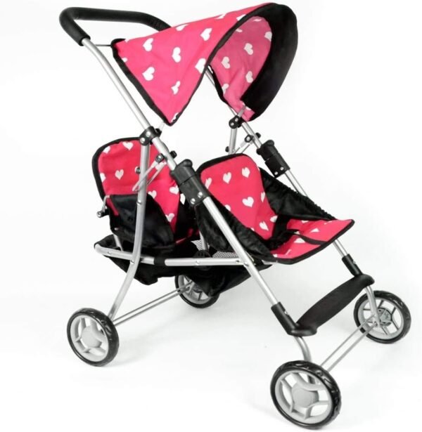 The New York Doll Collection First Doll Twin Stroller - Cutest Heart
