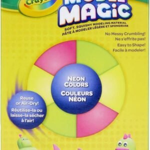 Crayola Model Magic, Neon Colors, Clay Alternative, 6 Single Pack, Model Magic