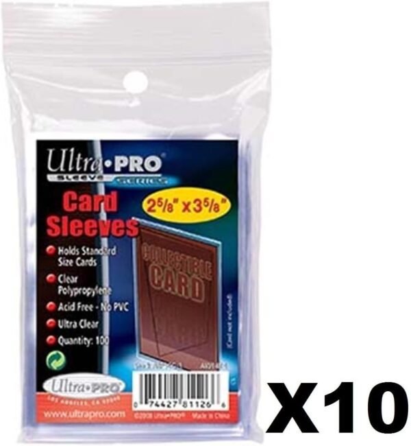 10 Ten Pack Lot of 100 Soft Sleeves / Penny Sleeve for