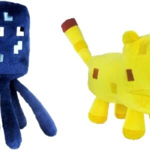 Set Of 2 Ocelot And Squid Minecraft Animal 7 Plush Toy Doll